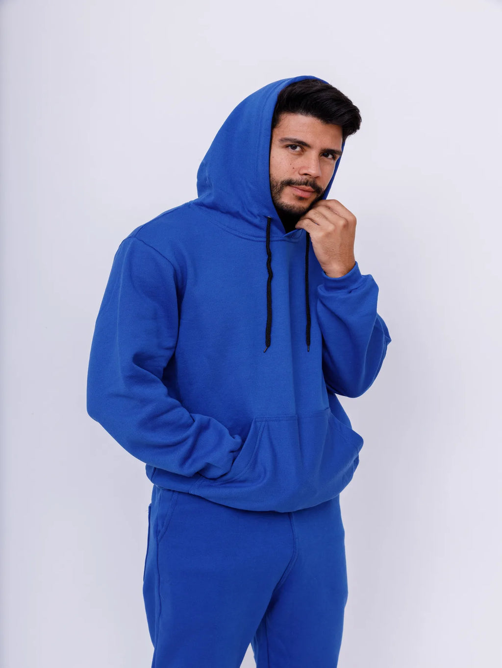 Men's Kangaroo Hooded Sweatshirt Royal Blue