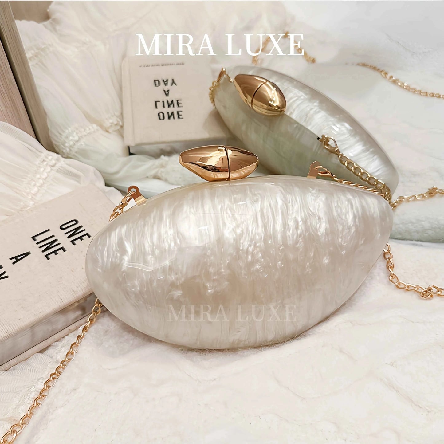 2025 Luxury Acrylic Lady Bag Fashion Personalized Party Evening Bag Single Shoulder Messenger Pearl Color Purse Women Clutch Bag