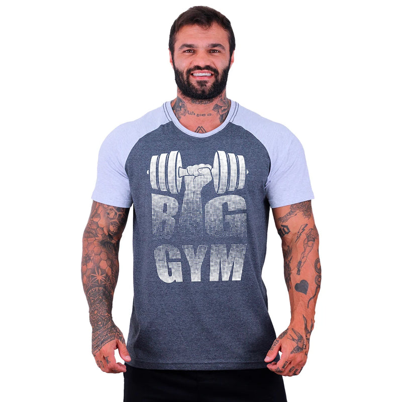 Camiseta Longline Masculina MXD Conceito Fecha a Cara e Treina Academia Fitness Casual