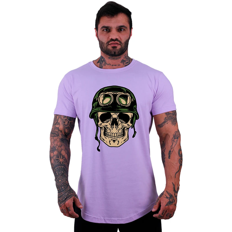 Men's Lonline MXD Concept Skull Military Bodywork Casual Leisure T-Shirt