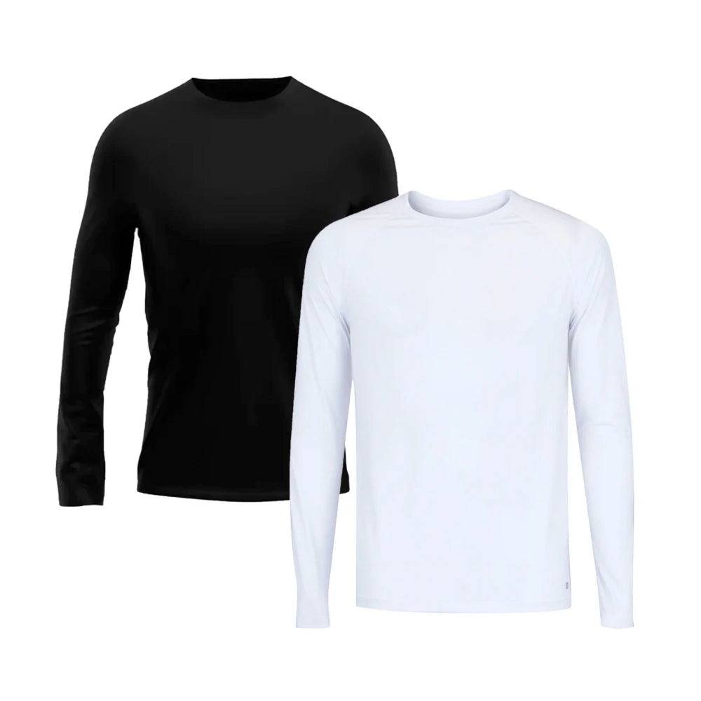 Kit 2 Camisas Térmicas Unissex Proteção UV Manga Comprida | 021