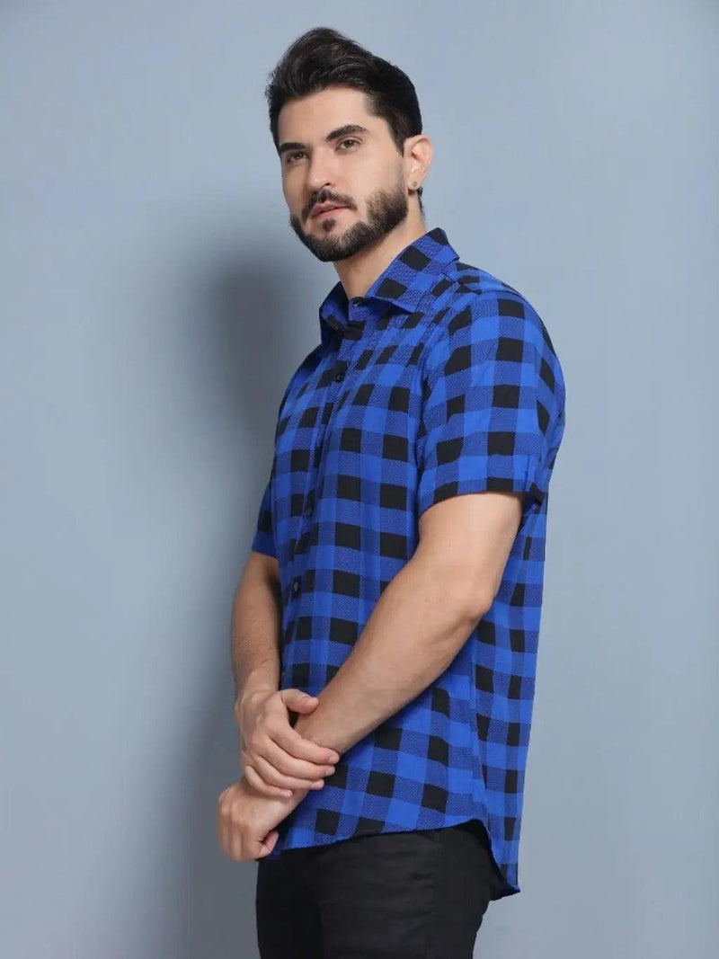 Short Sleeve Slim Casual Summer Style Breathable Plaid Shirt Low Price Factory Direct - CRAVO ROSE