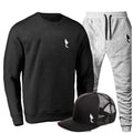 Kit Conjunto de Moletom Masculino Casual Gola Careca Flanelado + Boné do P ao G1
