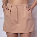 Shorts Tailoring Skirt with Pocket and Capable Button