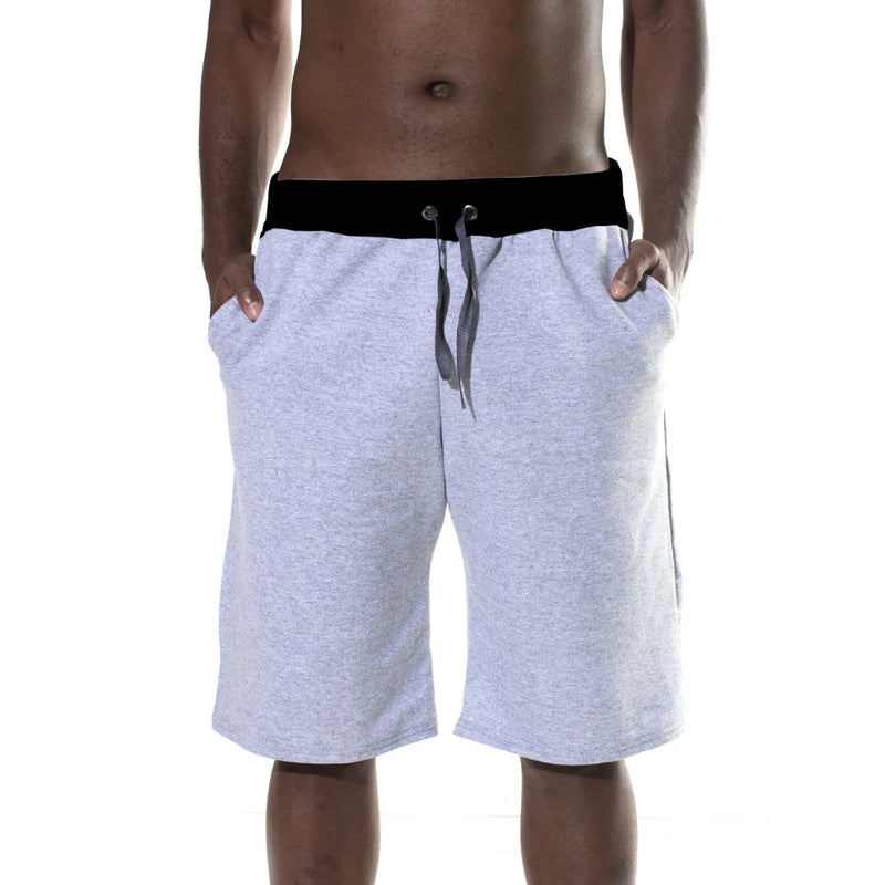 Kit Camiseta e Bermuda Moletinho Masculina Básica Lisa Branca do P ao G1/EXG