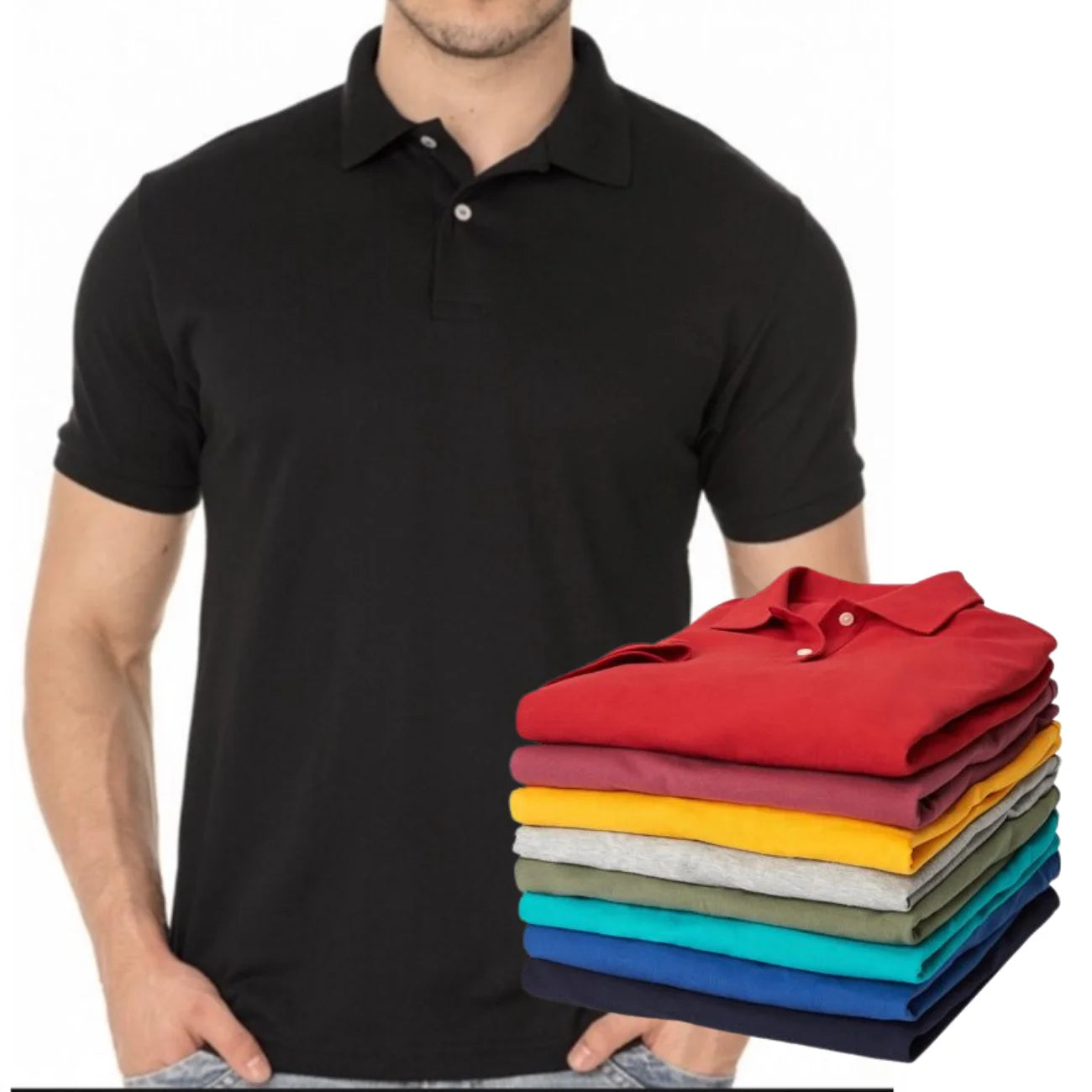Kit Com 4 Camisas Polo Masculinas