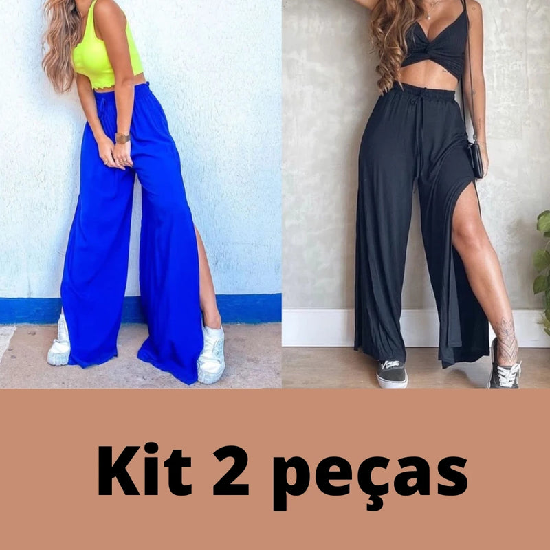 2 Set Women's Pantalona Sidework Trendy Pants