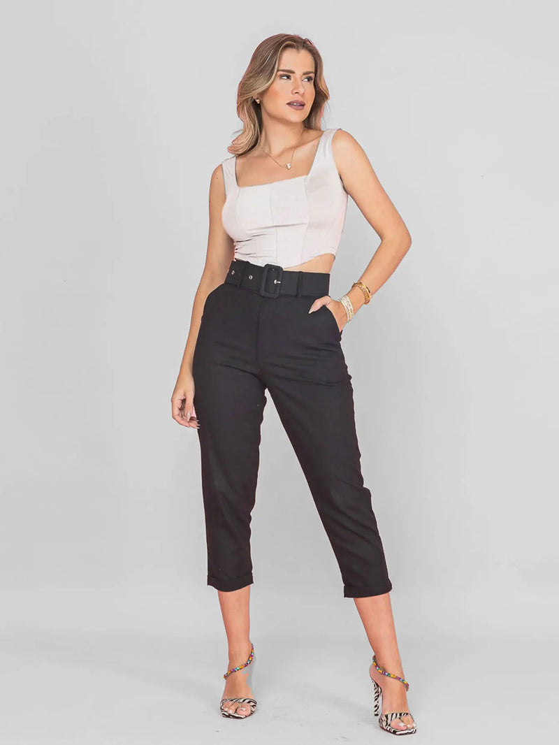 Women's Linen pants/dress pants/stitching details/stylish/Stripped/fashion trend/elegant/modern collection