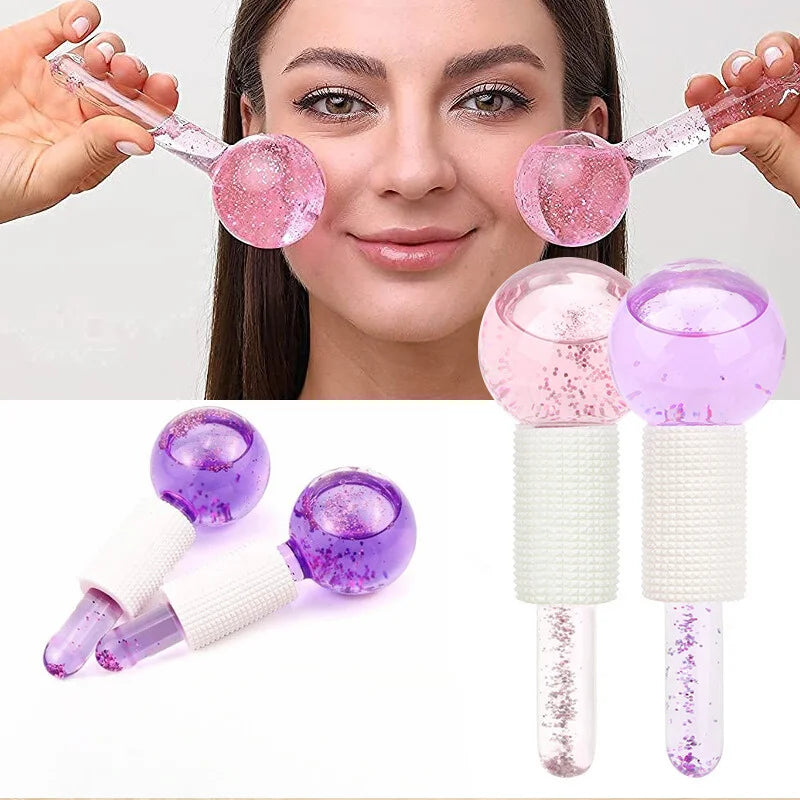 Esfera de cromoterapia Ice Globes para massagem facial antienvelhecimento profissional