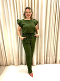 Women's Set Casual In Linen Tailor Pant Blouse National Shipping Brazil Scrub Social Free Shipping