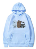 Cancuru Model Men's Colorful Bears 3 Sweatshirt with Hood and Pocket