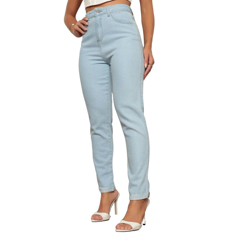 Calça Jeans Mom Cintura Alta Feminina - CRAVO ROSE