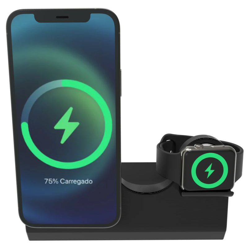 Suporte Stand de Mesa Compatível Carregador Magnético Magsafe Iphone e Apple Watch