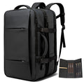 Large Capacity USB Expandable Travel Backpack for Men, Waterproof, Fashion School Bag, 17.3 Laptop Bag