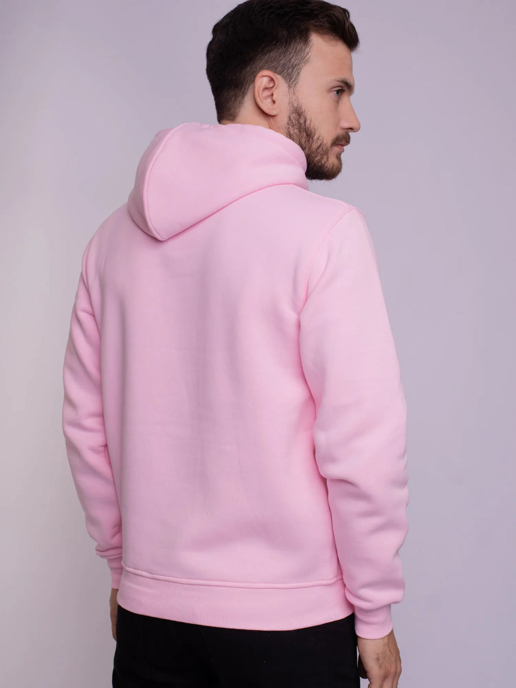 Moletom Masculino Rosa Com Capuz Blusa de Frio Adulto Inverno Promoção