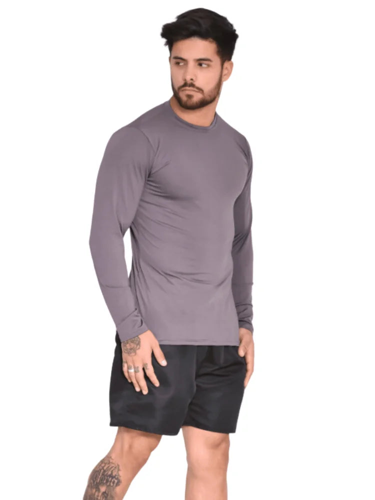 Men's Thermal Shirt UV Protection Sun Blouse Long Sleeve Compression T-Shirt