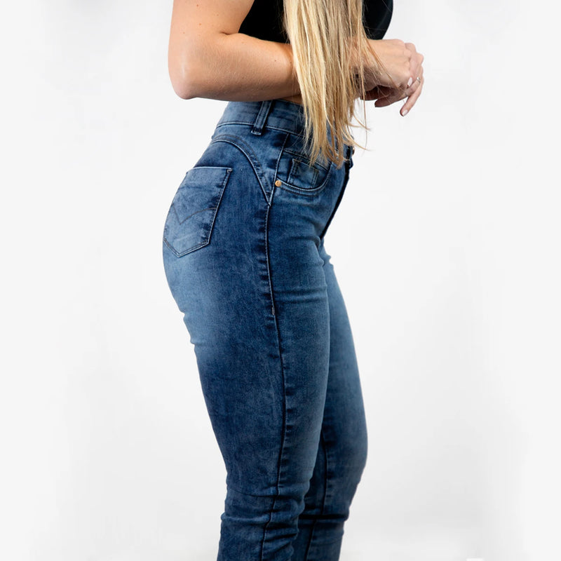 Dark Casual Women's Skinny Jeans/High Waist/Luxury Women's Clothing/Elastane Jeans-Fast Shipping - CRAVO ROSE