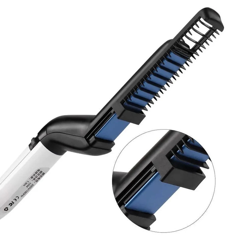 Pente modelador de cabelo elétrico multifuncional masculino alisador de cabelo modelador de barba modelador de beleza/estilo masculino