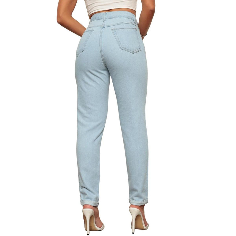 Calça Jeans Mom Cintura Alta Feminina - CRAVO ROSE