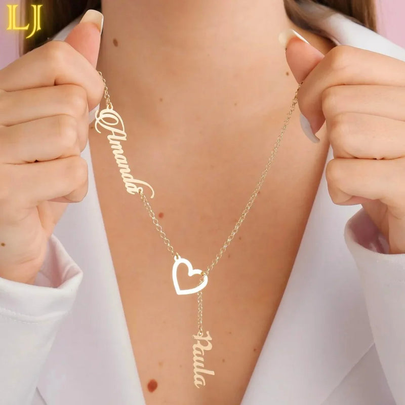 Adjustable Tie Necklace with Customizable Names Pendants-18K Gold Identical Ancient Coin Jewelry | Lord Bel Jewelry