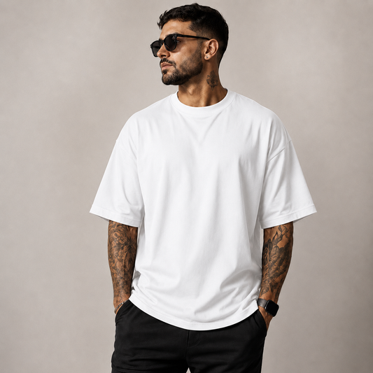 Camiseta Masculina Oversized 100% Algodão