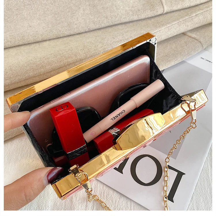 Luxury Female Evening Bag Block Designer Crossbody Bags for Women 2025 Trend Shoulder Bag Wedding Party Clutch Bag Purses Bolsos