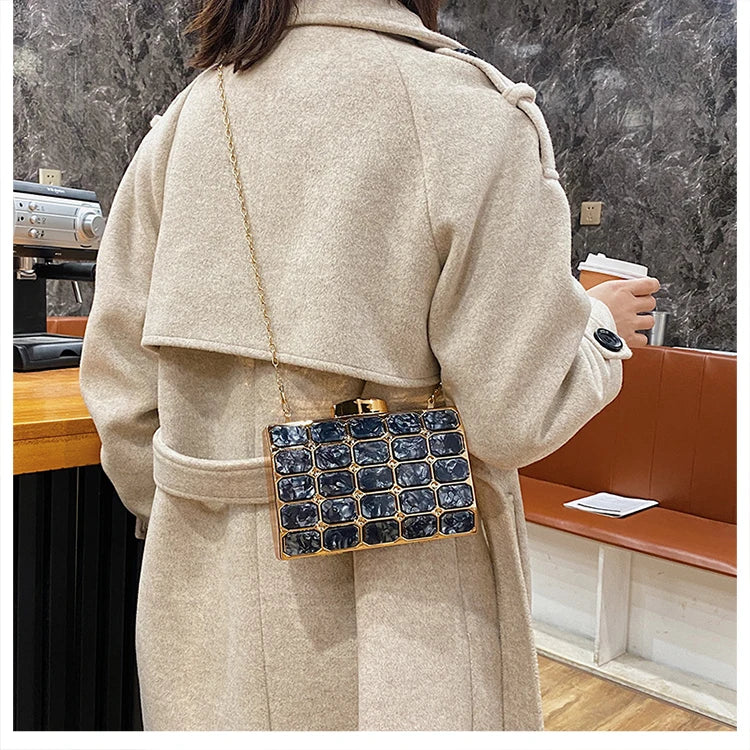 Luxury Female Evening Bag Block Designer Crossbody Bags for Women 2025 Trend Shoulder Bag Wedding Party Clutch Bag Purses Bolsos
