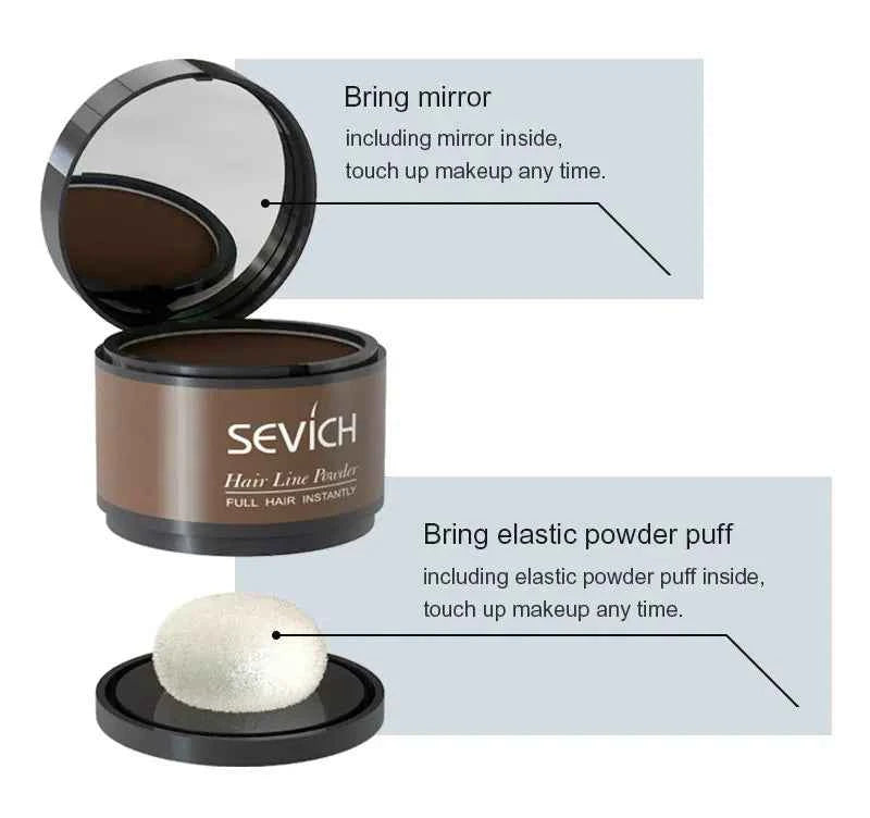 Sevich Hair Line Powder 4g Black Root Cover Up Natural Instant Waterproof Hairline Shadow Powder Hair Concealer Coverage 13color