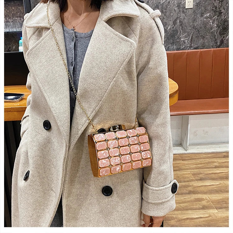 Luxury Female Evening Bag Block Designer Crossbody Bags for Women 2025 Trend Shoulder Bag Wedding Party Clutch Bag Purses Bolsos