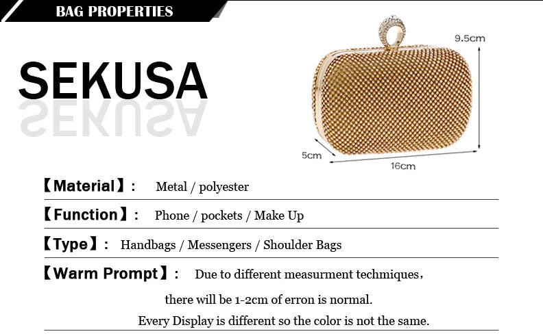 Evening Clutch Bags Diamond-Studded Evening Bag With Chain Shoulder Bag Women's Handbags Wallets Evening Bag For Wedding