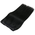 Extensões de cabelo VeSunny Fish Wire, cabelo humano natural, máquina marrom, extensão de cabelo de uma peça, fio de pesca invisível com 2 clipes