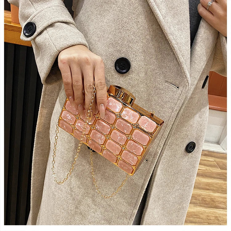 Luxury Female Evening Bag Block Designer Crossbody Bags for Women 2025 Trend Shoulder Bag Wedding Party Clutch Bag Purses Bolsos