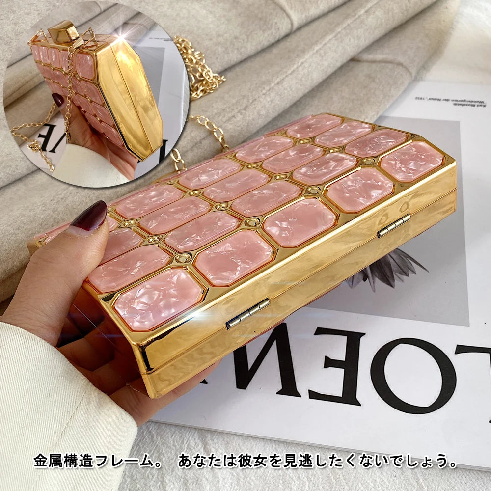 Luxury Female Evening Bag Block Designer Crossbody Bags for Women 2025 Trend Shoulder Bag Wedding Party Clutch Bag Purses Bolsos