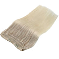 Extensões de cabelo VeSunny Fish Wire, cabelo humano natural, máquina marrom, extensão de cabelo de uma peça, fio de pesca invisível com 2 clipes