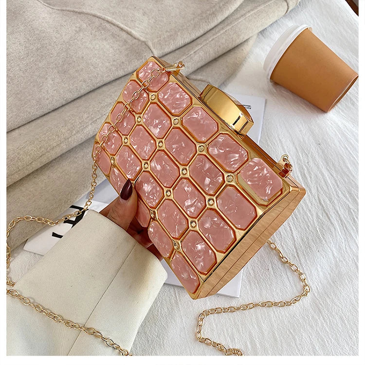 Luxury Female Evening Bag Block Designer Crossbody Bags for Women 2025 Trend Shoulder Bag Wedding Party Clutch Bag Purses Bolsos