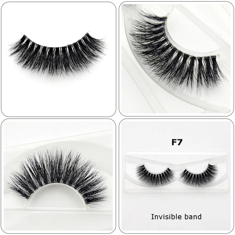 Cílios Visofree Mink Cílios Transparentes Cílios Postiços Transparentes Cílios Postiços Feitos à Mão Cílios Dramáticos Cílios Superiores