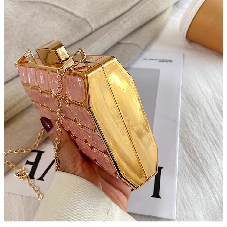 Luxury Female Evening Bag Block Designer Crossbody Bags for Women 2025 Trend Shoulder Bag Wedding Party Clutch Bag Purses Bolsos