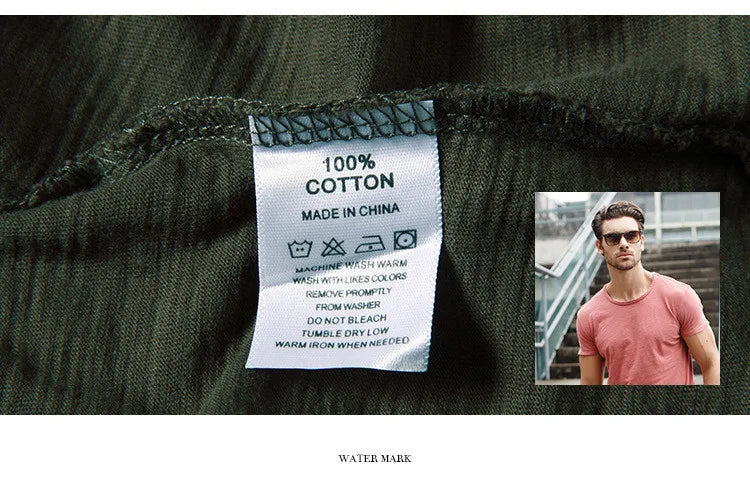 100% algodão camiseta casual macia fitness camisetas finas roupas masculinas gola redonda manga curta camiseta sólida