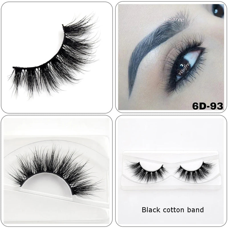 Cílios Visofree Mink Cílios Transparentes Cílios Postiços Transparentes Cílios Postiços Feitos à Mão Cílios Dramáticos Cílios Superiores