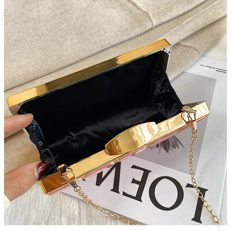 Luxury Female Evening Bag Block Designer Crossbody Bags for Women 2025 Trend Shoulder Bag Wedding Party Clutch Bag Purses Bolsos