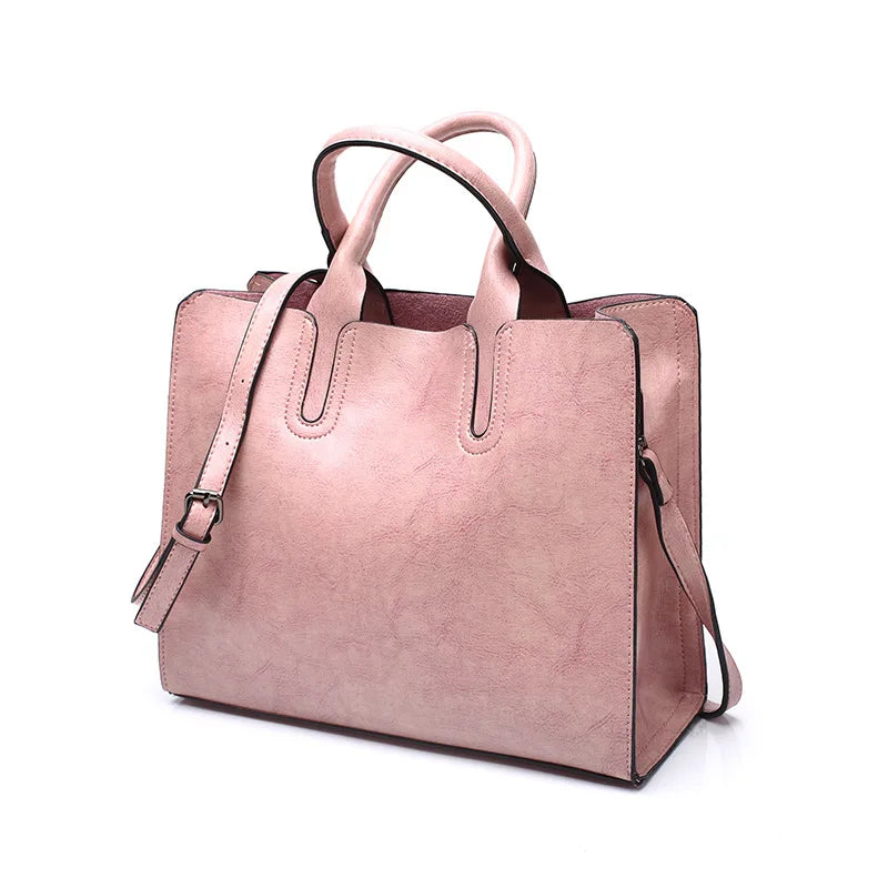 Bolsas de couro vintage, bolsa casual feminina, bolsa de alta qualidade, bolsa de ombro grande