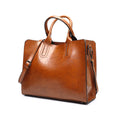 Bolsas de couro vintage, bolsa casual feminina, bolsa de alta qualidade, bolsa de ombro grande