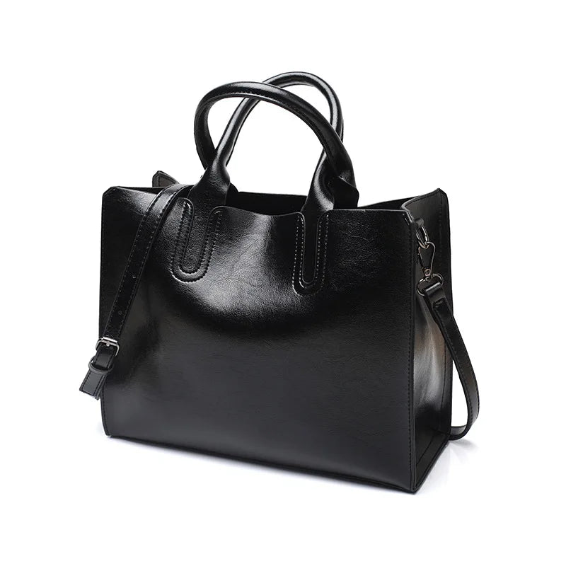 Bolsas de couro vintage, bolsa casual feminina, bolsa de alta qualidade, bolsa de ombro grande