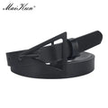 Cinto Fino de Couro Genuíno Vintage Fivela Triângulo Rede Vermelha Calças Femininas Fashion All-match Cós Decorativo