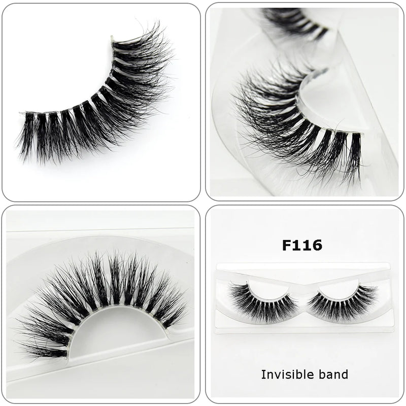 Cílios Visofree Mink Cílios Transparentes Cílios Postiços Transparentes Cílios Postiços Feitos à Mão Cílios Dramáticos Cílios Superiores