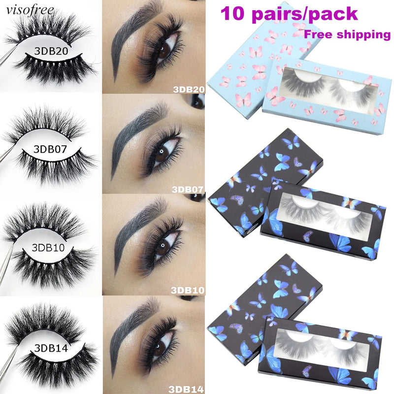 Cílios Visofree Mink Cílios Transparentes Cílios Postiços Transparentes Cílios Postiços Feitos à Mão Cílios Dramáticos Cílios Superiores