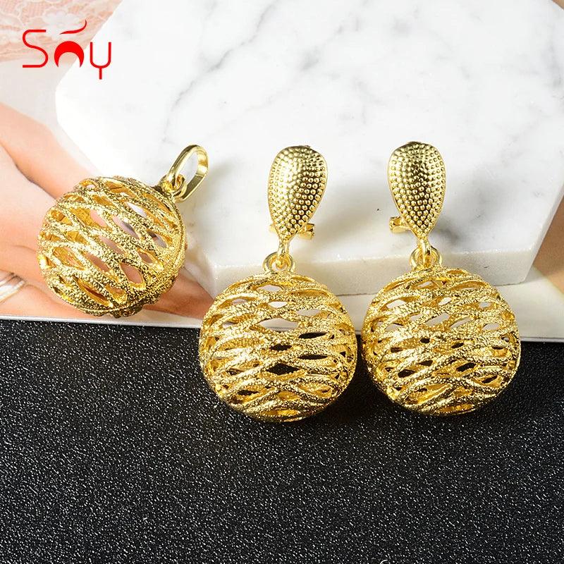 Sunny Jewelry 2021 Fashion New Jewelry For Women Earrings Pendent Romantic Sets For Wedding Party Anniversary Gift Trendy Sets - CRAVO ROSE