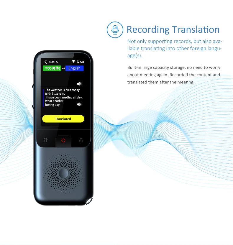 T11 138 Tradutor Inteligente de Idiomas, 2025 Tradutor de Fala Portátil Tradutor de Fala Inteligente de IA Offline em Tempo Real