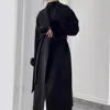 Boutique Inverno Nova Moda Retro Dupla Face Lã Grossa Temperamento Longo Jaqueta Feminina