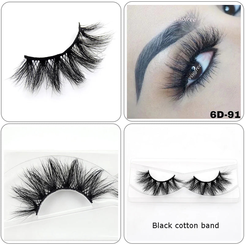 Cílios Visofree Mink Cílios Transparentes Cílios Postiços Transparentes Cílios Postiços Feitos à Mão Cílios Dramáticos Cílios Superiores